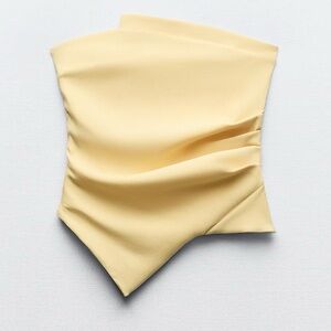 ZARA STRAPLESS RUCHED TOP